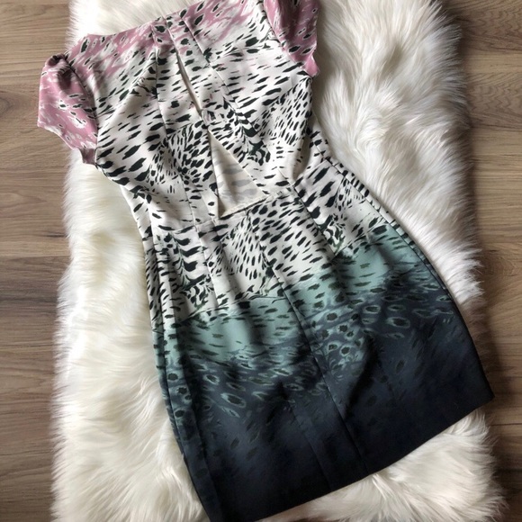 NWT Ombré Animal Print Dress Silence + Noise Sz 6 - Picture 2 of 4